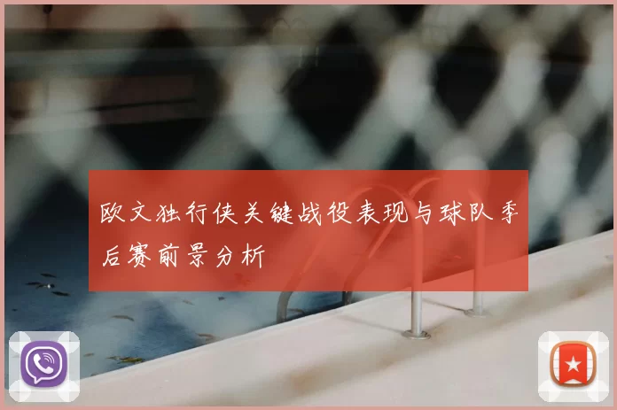 欧文独行侠关键战役表现与球队季后赛前景分析
